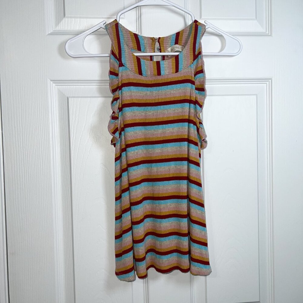 Alter'd State Multicolor Ribbed Halter Ruffle Tank Size M - Picture 2 of 5